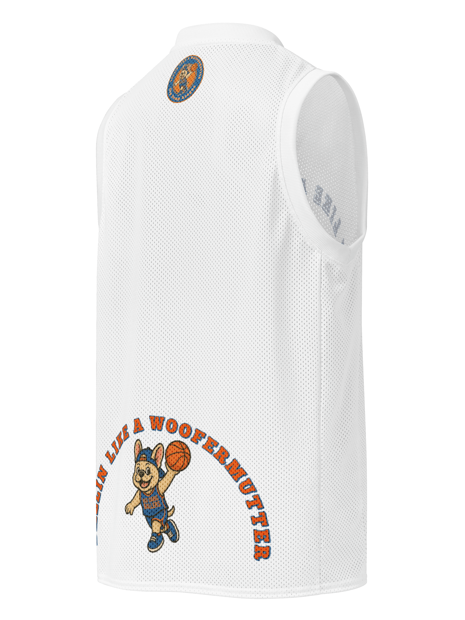 Beige French Bulldog Ballin Like A WooferMutter™ Premium Basketball Jersey product image (3)