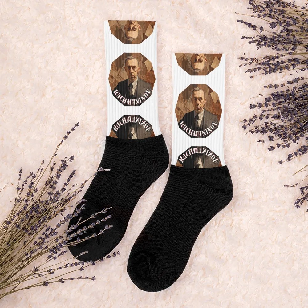 Sergej Rachmaninov - Oil Painting Portrait | Socks product image (4)