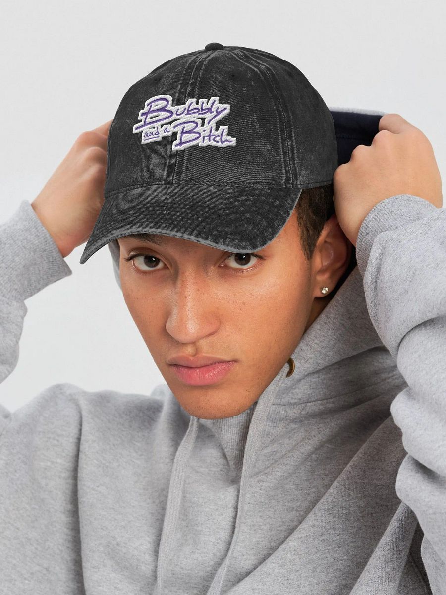 Bubbly and a B*tch embroidered vintage wash dad hat (purple bubble design) product image (15)