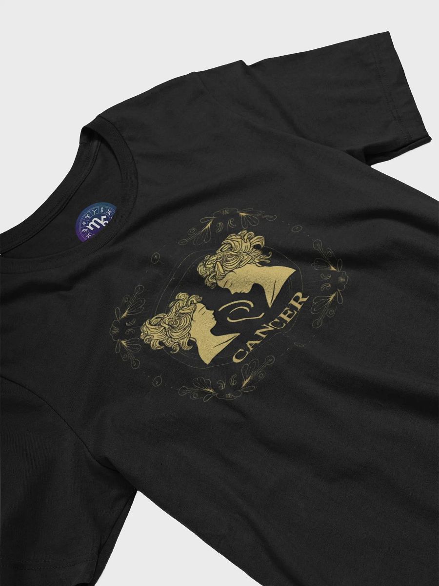 Exclusive Cancer Zodiac T-Shirt - Unisex with Elegant Golden Crab Silhouettes product image (5)