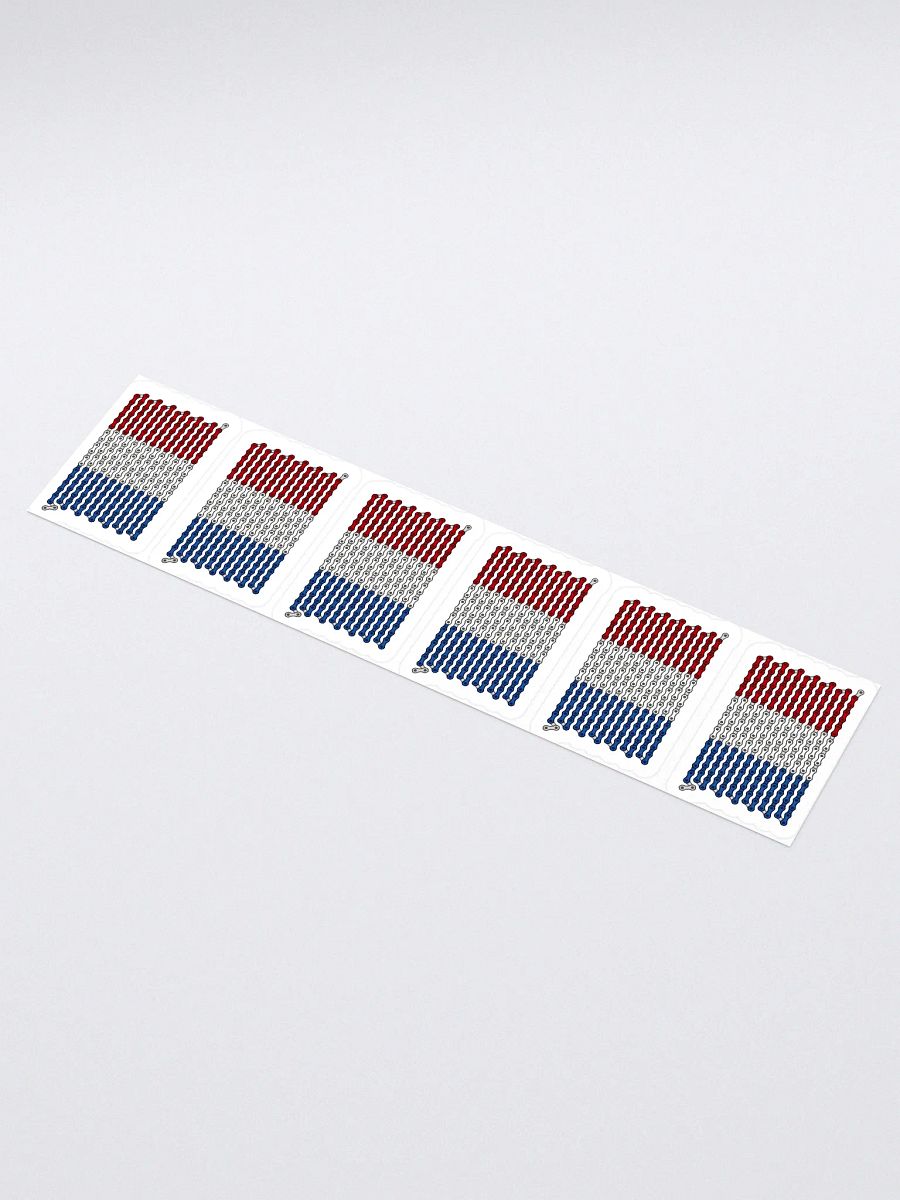 France Bike Chain Flag Sticker 6 Pack product image (3)