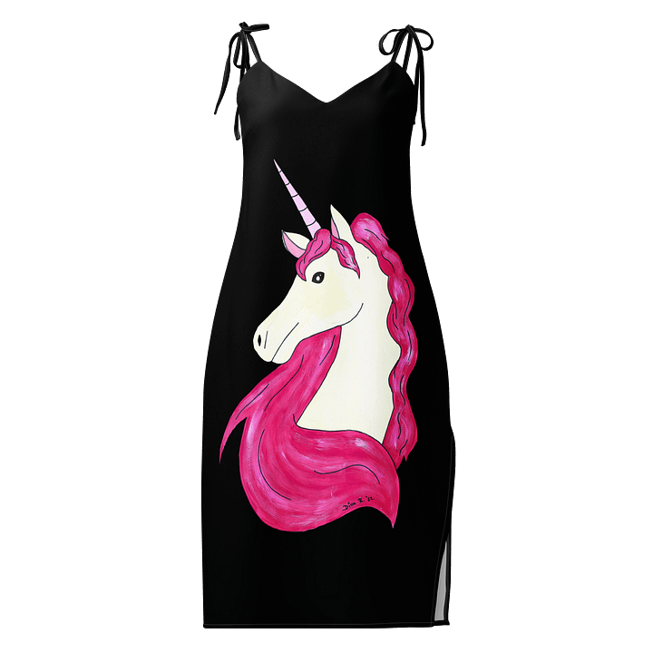 Unicorn (art by Dina R.) acrylic painting picture - Slip Dress product image (1)