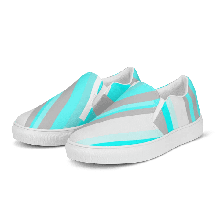 Pastel Wave Women's Slip-on Deck Shoes product image (2)