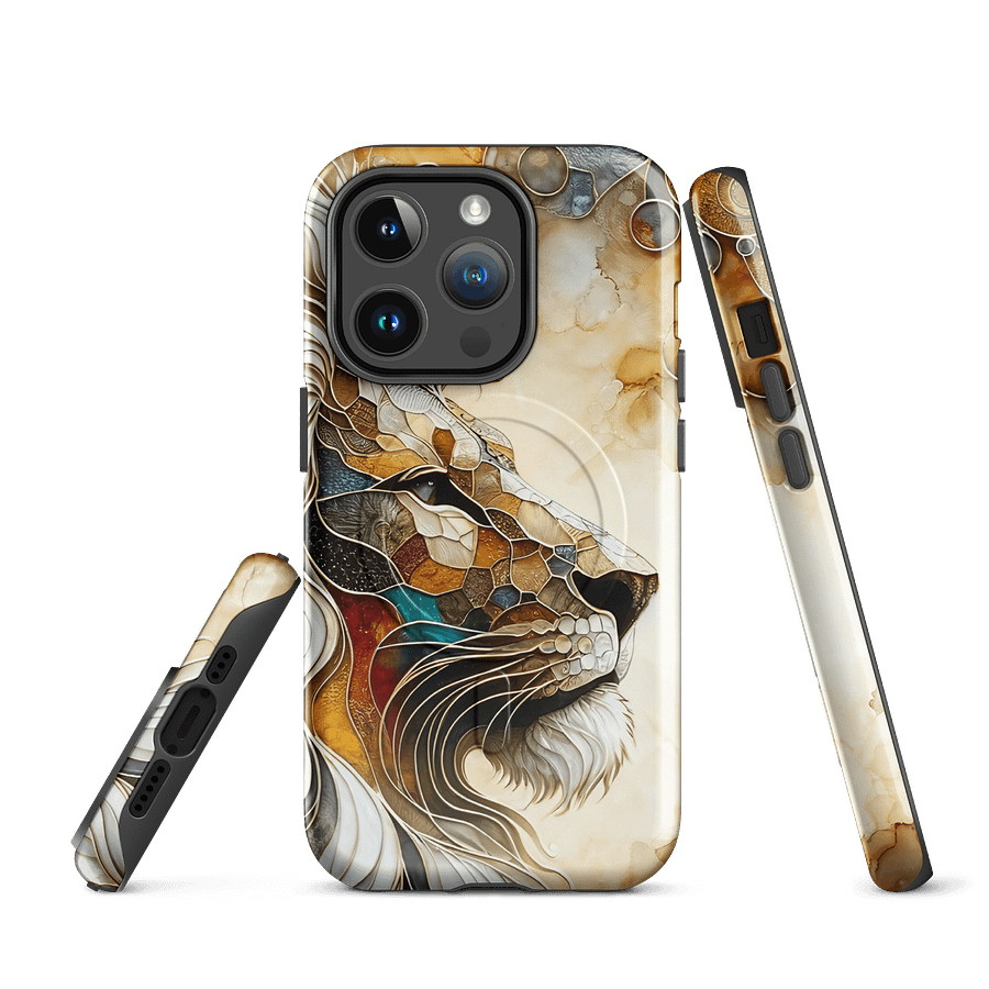 Stained Glass Lion iPhone® MagSafe® Tough Case product image (3)