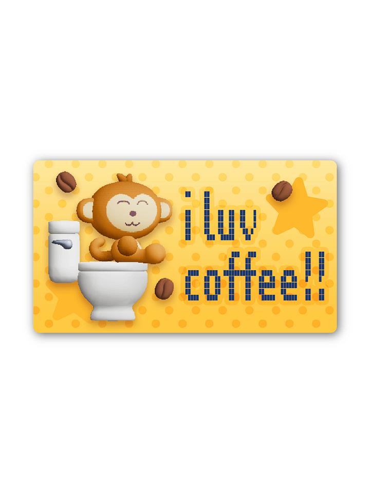i luv coffee Vinyl Sticker product image (1)