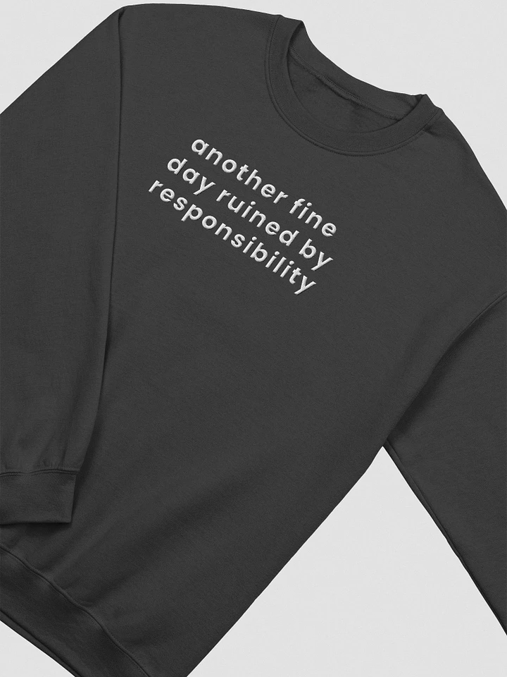 Another Fine Day Ruined By Responsibility - Embroidered Sweatshirt - Unisex product image (1)