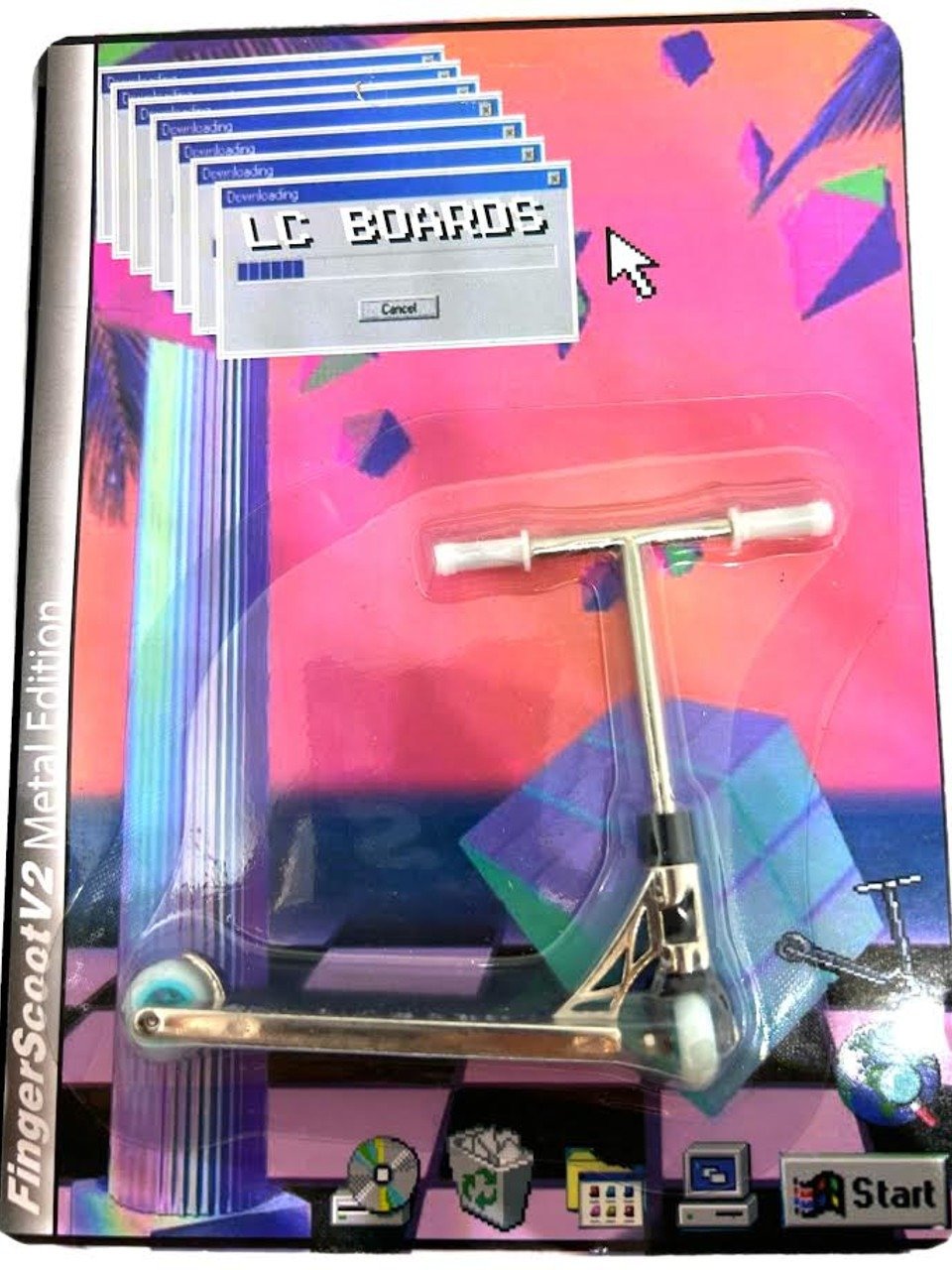 LC BOARDS FINGER SCOOTER METAL V2 PARK SILVER product image (4)