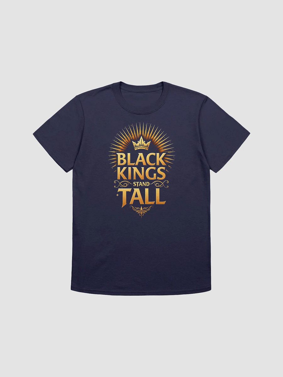 Black Kings Stand Tall T-Shirt – Gold Crown Royalty Afrocentric Tee product image (3)