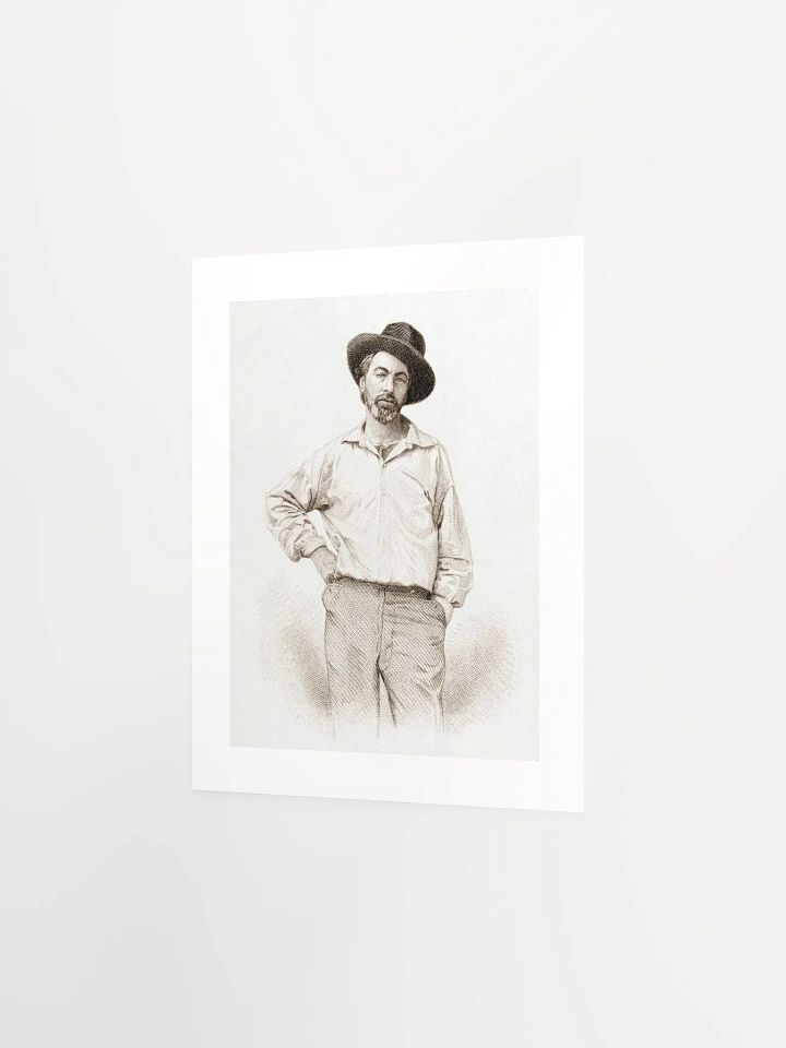 Walt Whitman Steel Engraving by Samuel Hollyer (1854) - Print product image (2)