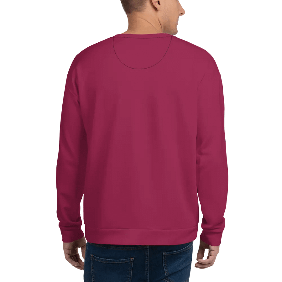 Plain Dark Red True Summer Unisex Recycled Polyester Heavyweight Premium Sweatshirt by Treasure Pie product image (7)