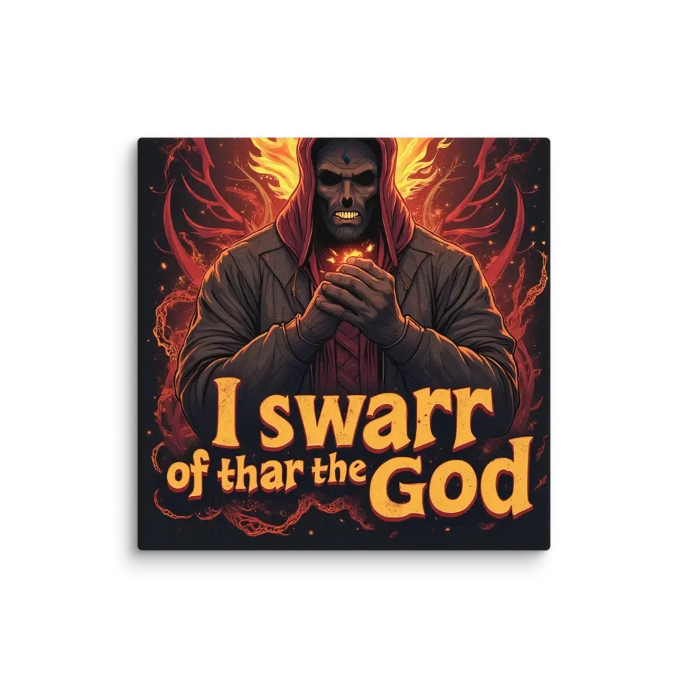 Fiery Masked Figure Canvas Art product image (19)