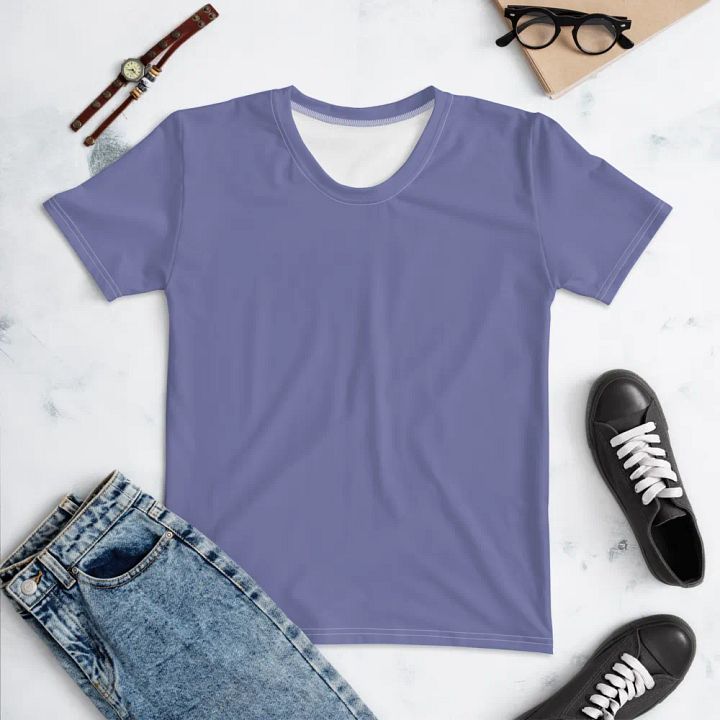 Plain Purple Soft Summer Women's Crewneck Polyester Heavyweight Premium T-Shirt by Treasure Pie product image (1)