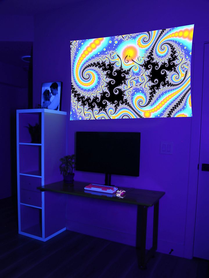 UV fractal tapestry - Party At The Orange Factory product image (1)