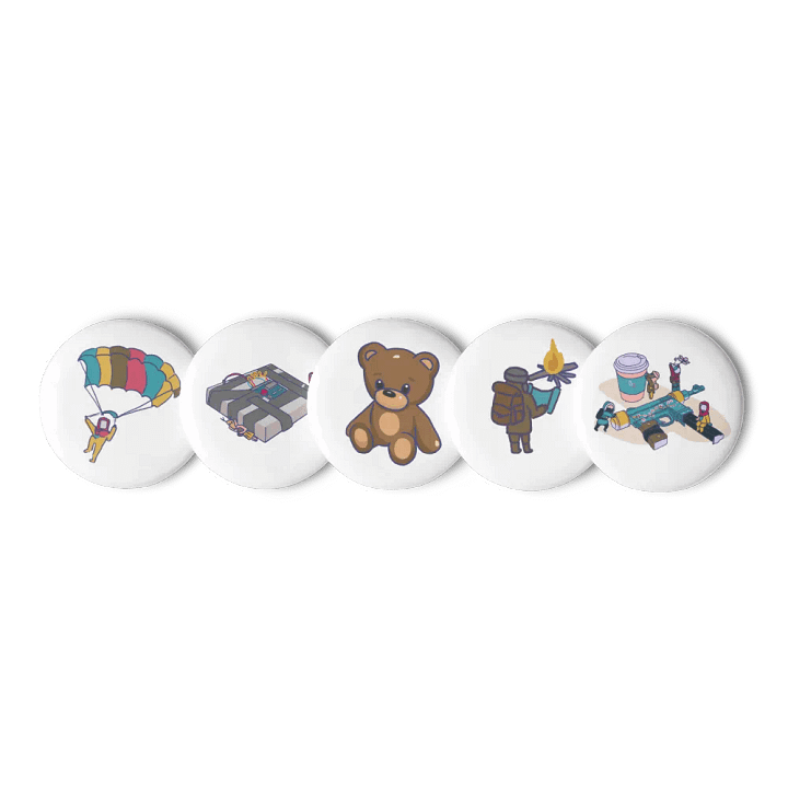 BeccaSomething Survival Pin Buttons Set product image (1)