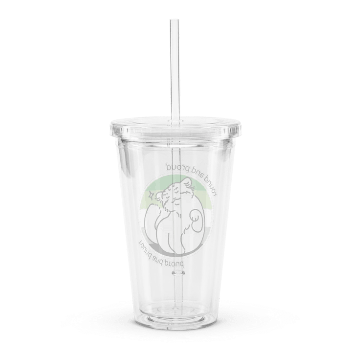 Round and Proud Manul Aromantic Version - Transparent Cup & Straw product image (2)
