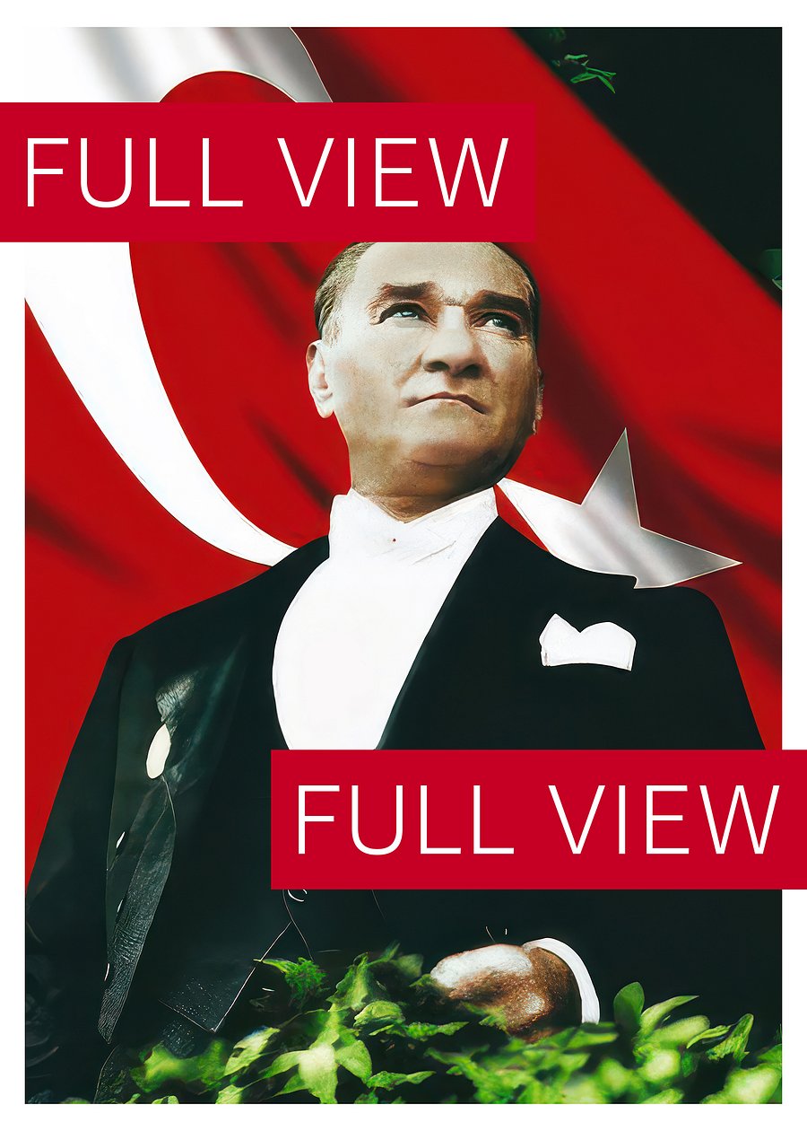 Mustafa Kemal Atatürk poster with Border — Turkey poster product image (4)