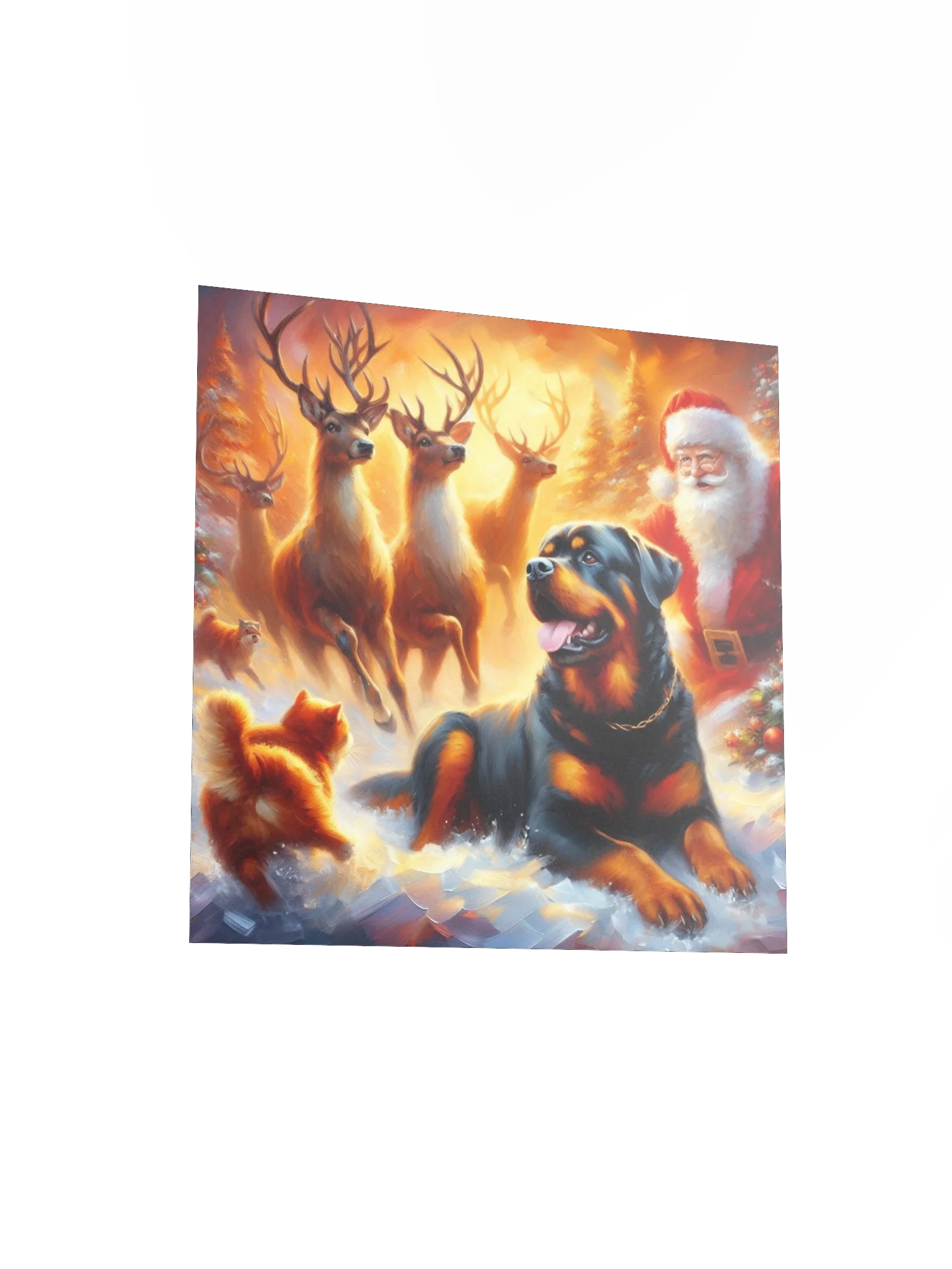 Rottweiler Santa's Winter Friends Poster product image (14)