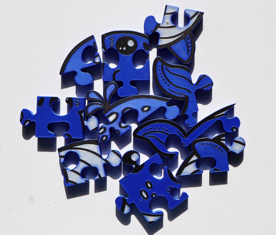 Whale 3D Printed Jigsaw Puzzle – A Splash of Ocean Fun in Every Piece! product image (2)