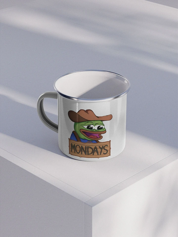FeelsMan Mondays - Right Handed Enamel Mug (EU/US) product image (1)