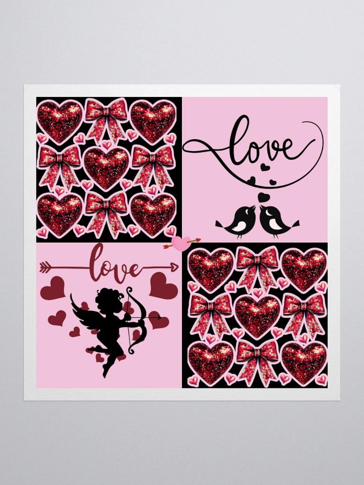 Lovebird Valentine's Kiss Cut Stickers product image (1)