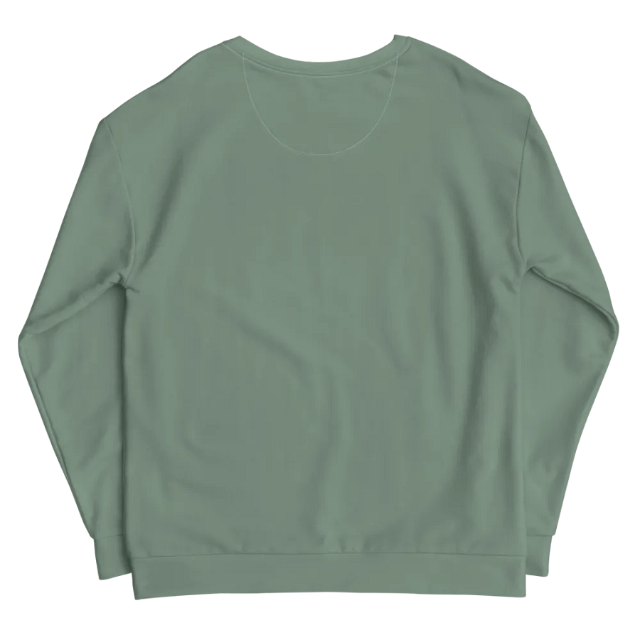Plain Medium Sage Green Soft Summer Unisex Recycled Polyester Heavyweight Premium Sweatshirt by Treasure Pie product image (8)