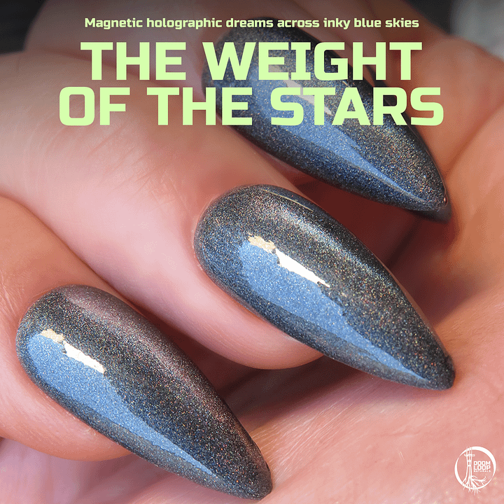 THE WEIGHT OF THE STARS - Deep Blue Black Magnetic Holo Nail Polish product image (1)