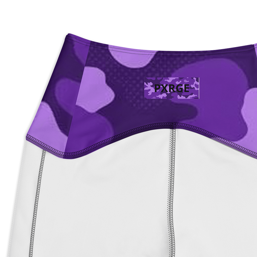 Purple Camo Crossover Leggings with Pockets product image (3)