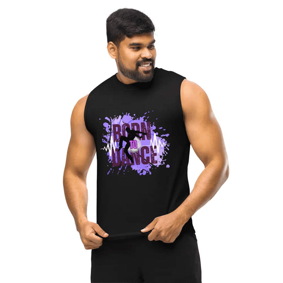 Expressive Born to Dance His Silhouette Muscle Tank product image (10)