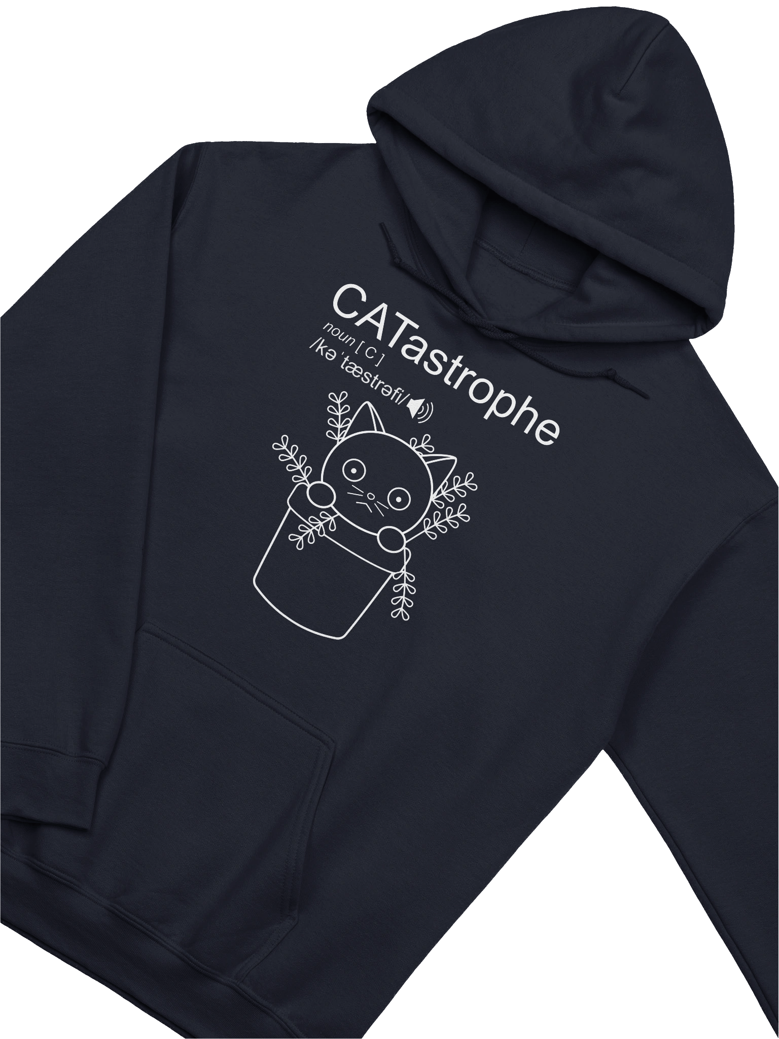CATastrophe (Cat with Plant Pot) - Unisex Adult Hoodie product image (4)