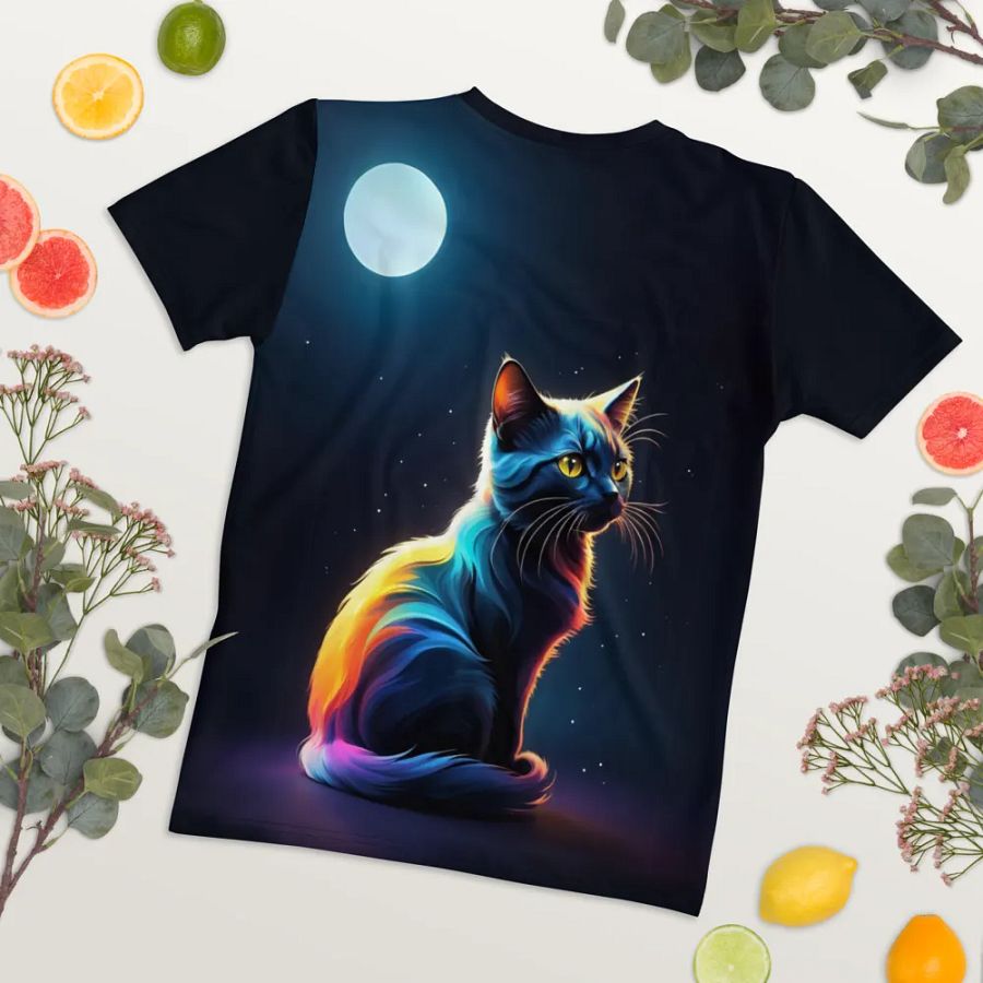 Cat All Over Print T-shirt product image (8)