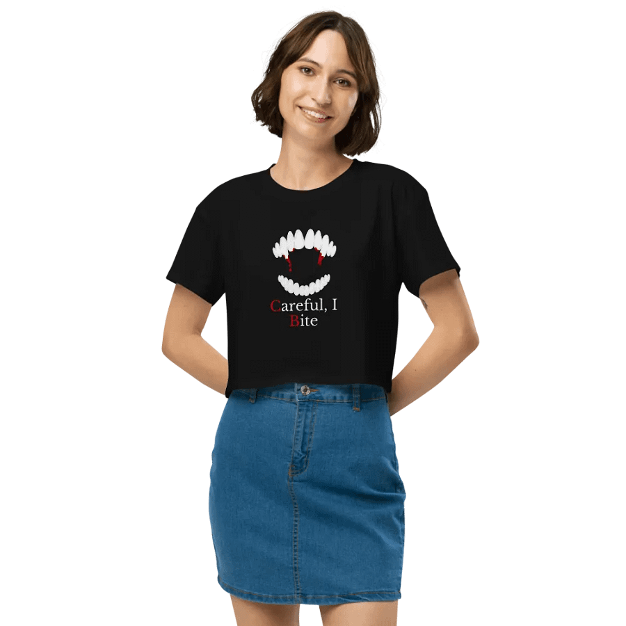 Careful, I Bite Crop Top product image (3)