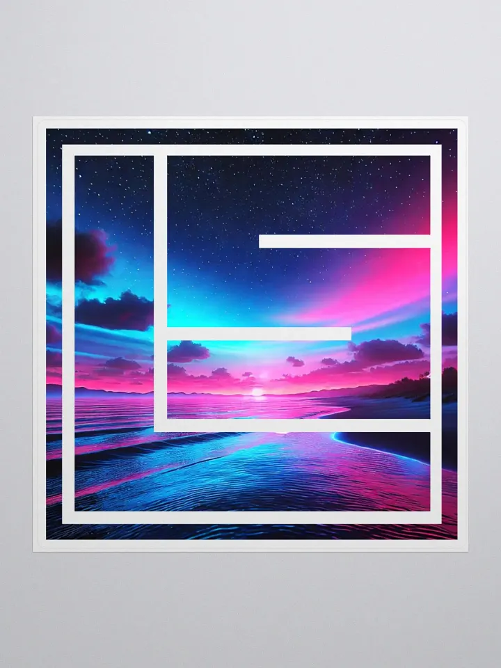 Neon Beach Sticker product image (1)