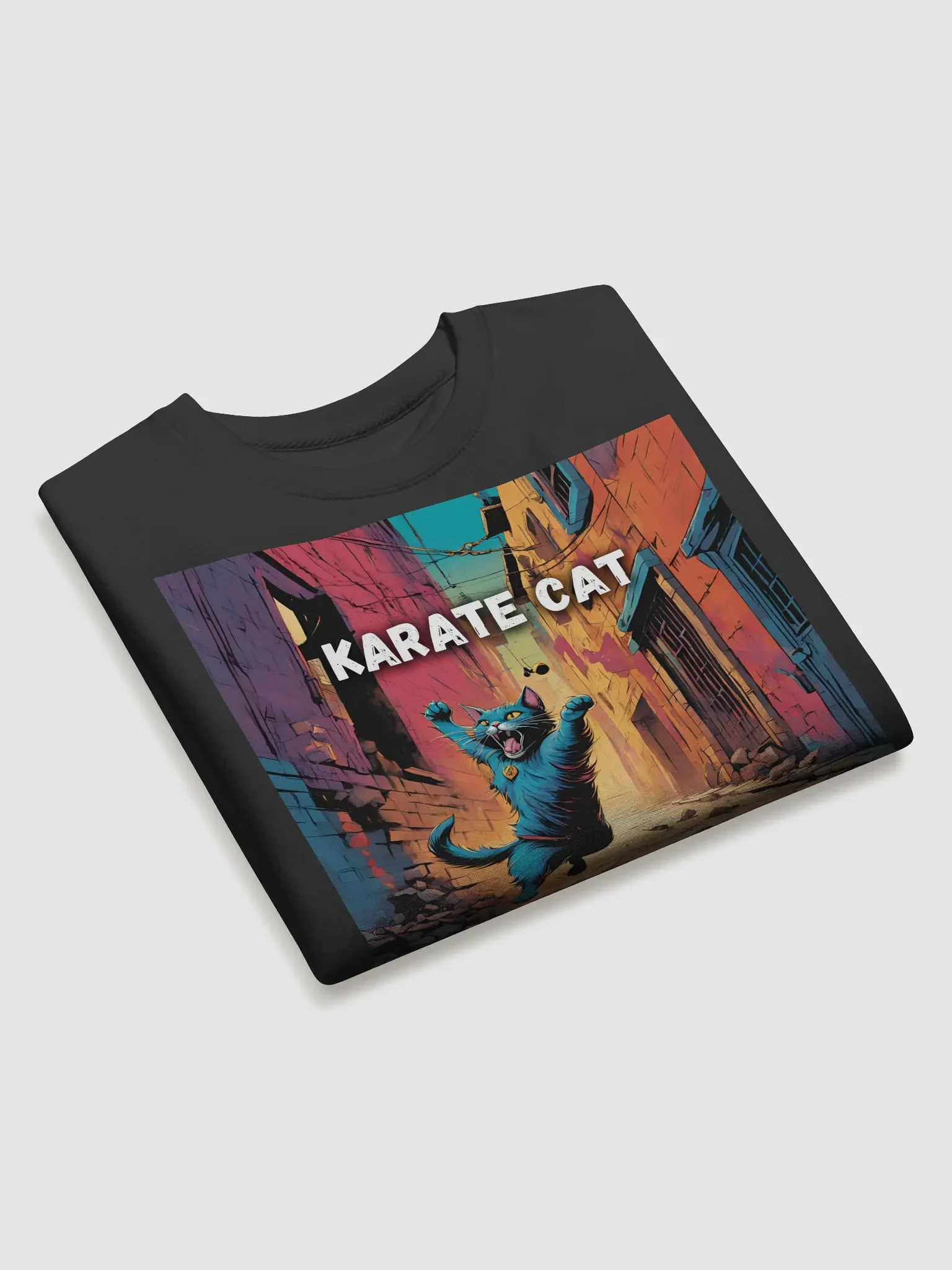 Karate Cat in Action Premium Sweatshirt product image (3)