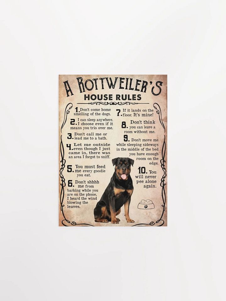 Rottweiler's House Rules Poster product image (3)