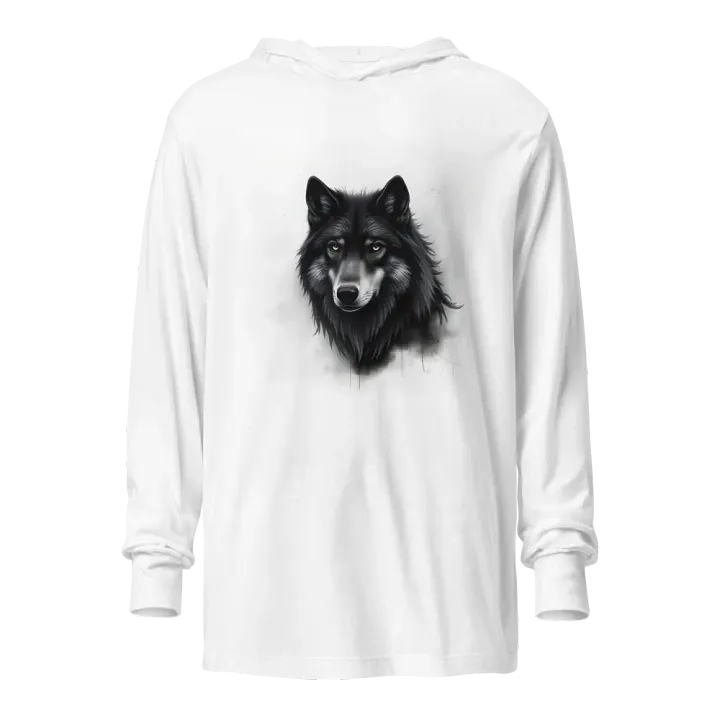 Intense Wolf Hooded Long Sleeve Tee product image (1)