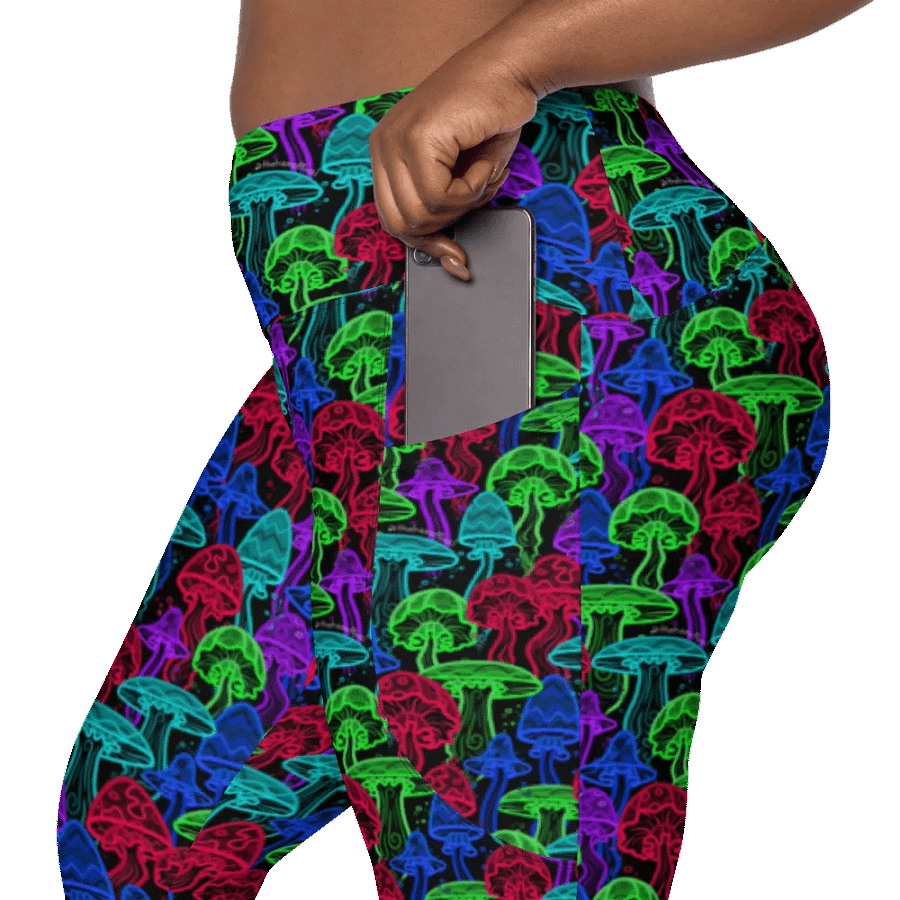 Neon Mushrooms (Variation 1) Pocket Leggings product image (12)