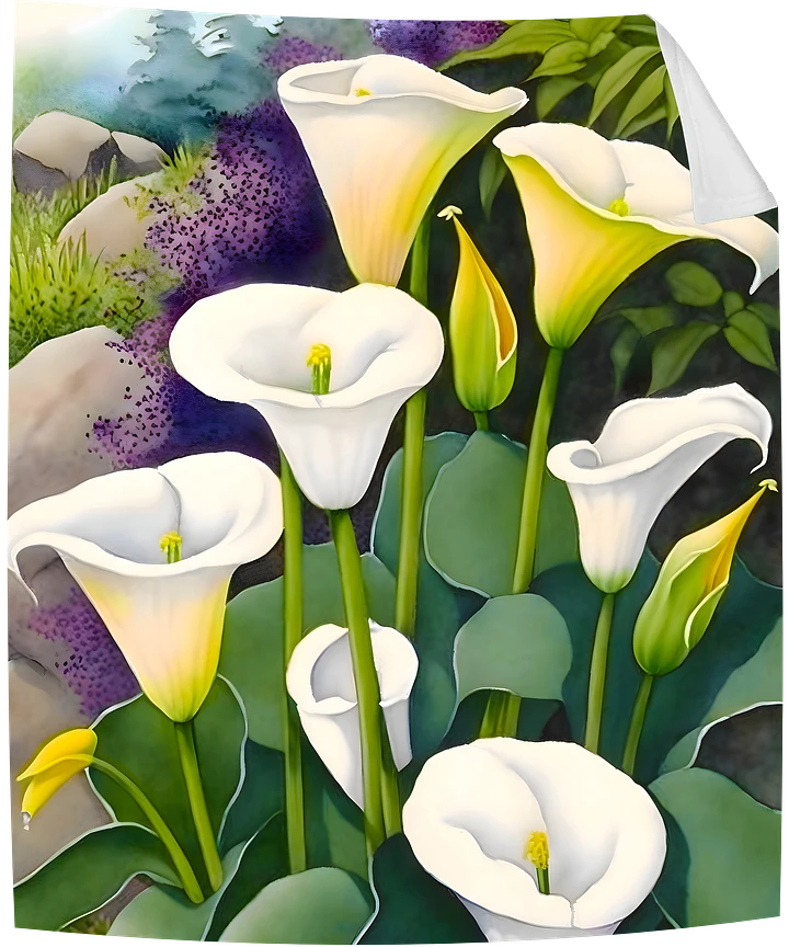 Calla Lily Easter White Lilies Garden Flowers Throw Blanket product image (1)