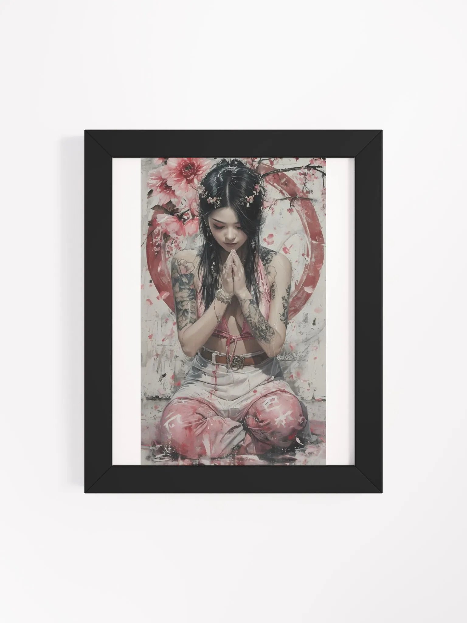 Serene Floral Prayer Matte Poster product image (39)