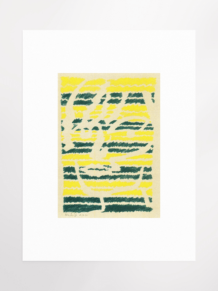 Head of a Woman in Green & Yellow 04.29.90 print product image (2)