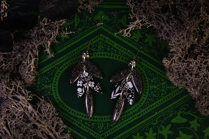 Floral Black Dangles product image (1)