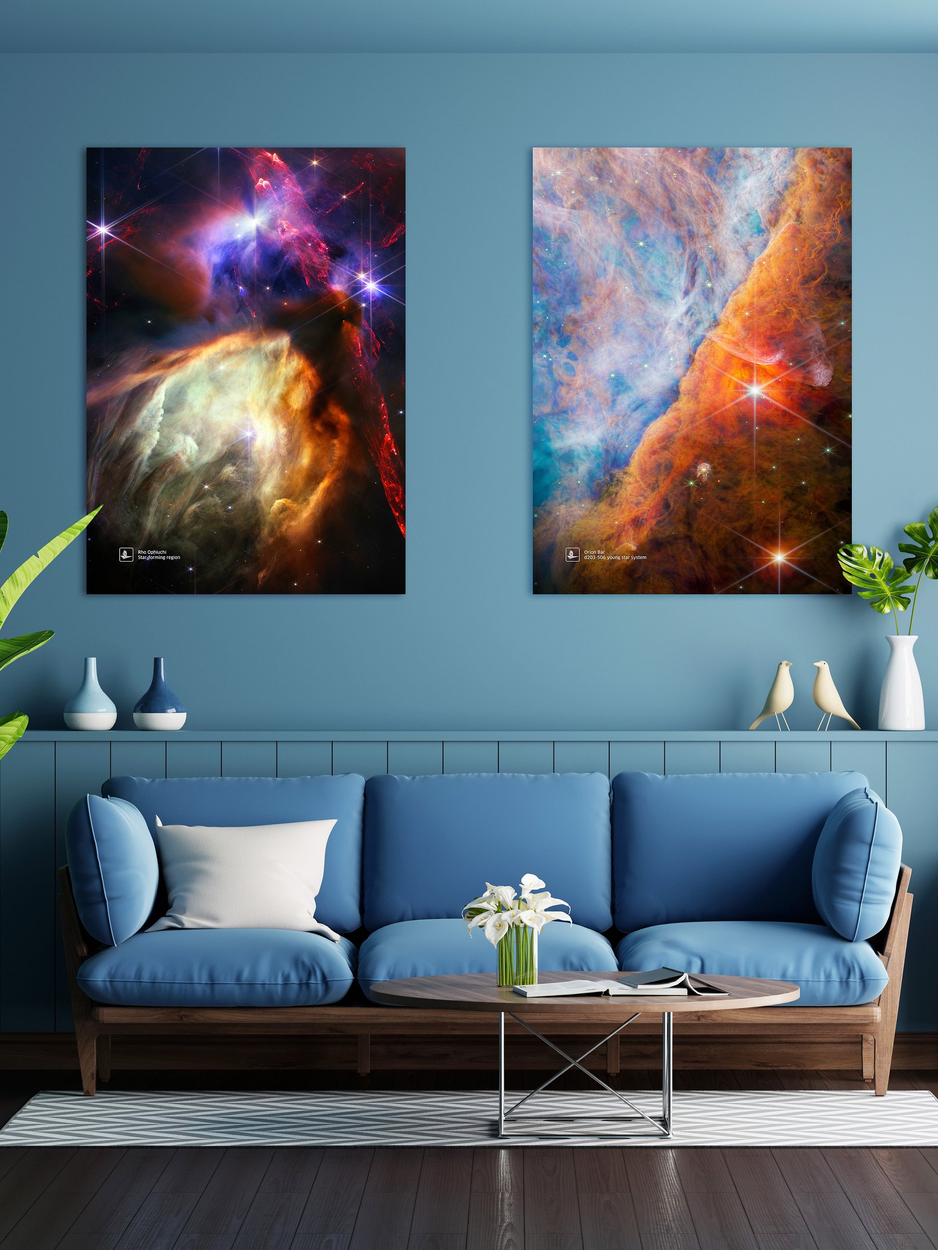 Rho Ophiuchi (James Webb/JWST), Star-forming region (James Webb/JWST) — space poster, science poster product image (3)
