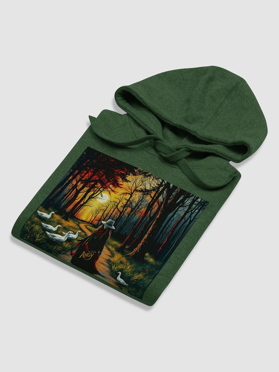 Elegant Goose Lady in the forest Cozy Cotton Haven Hoodie product image (6)