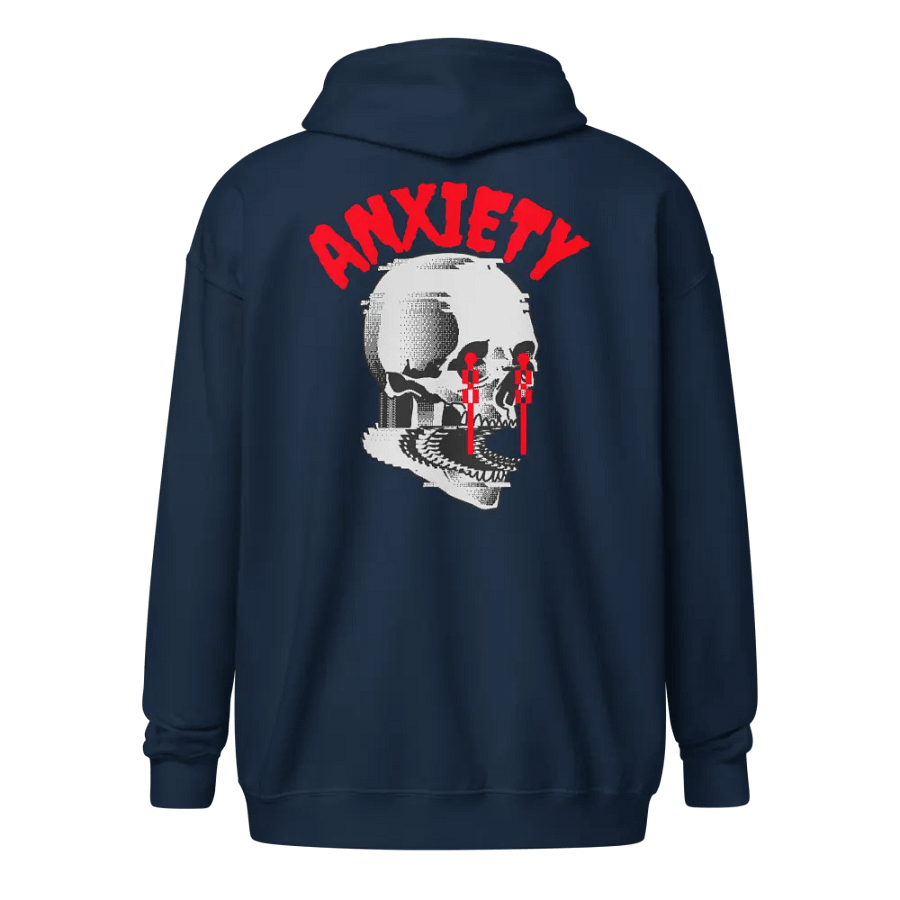 (2 sided) Anxiety zip hoodie product image (8)