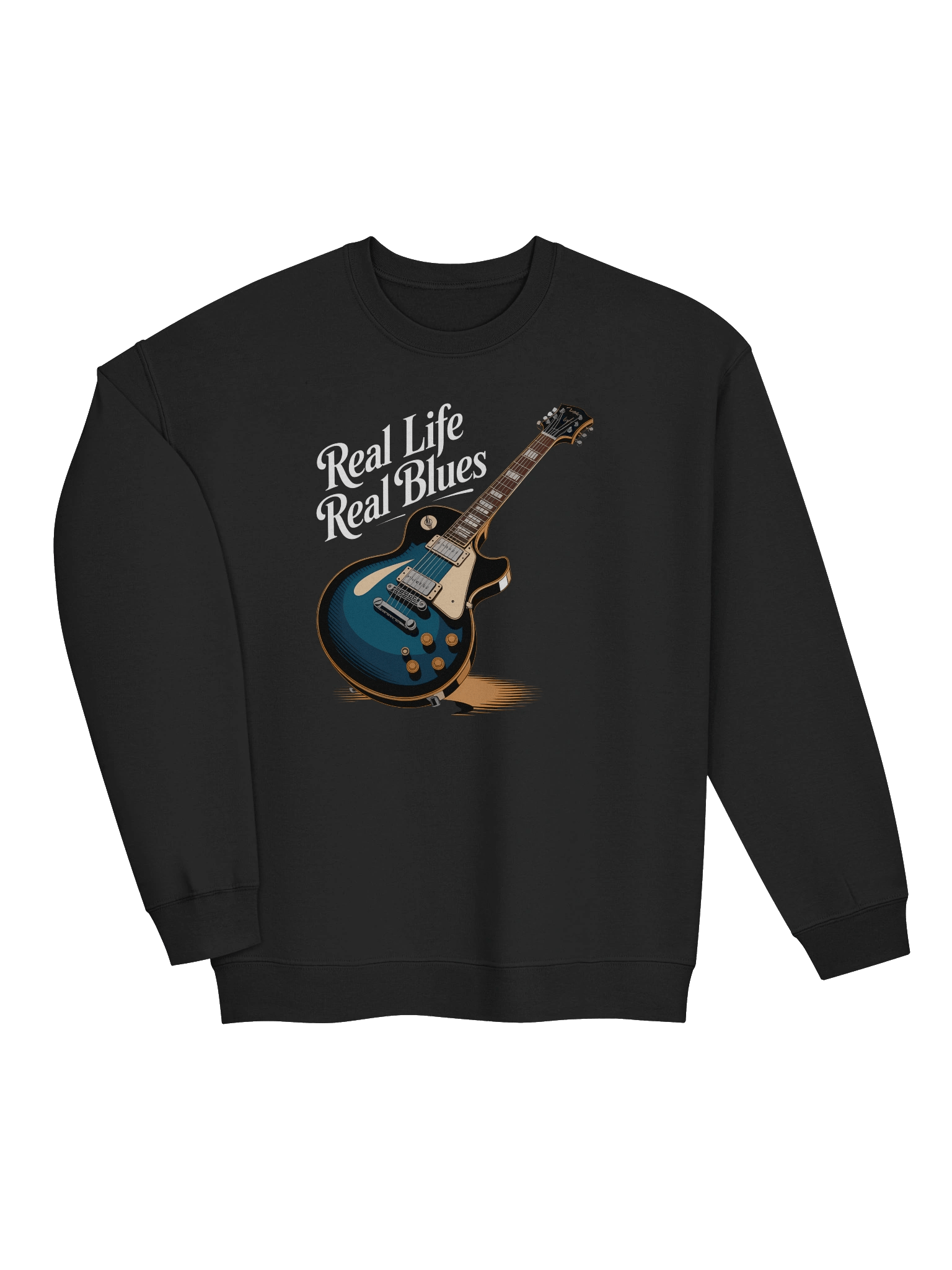 Real Life, Real Blues – Classic Sweatshirt (The Slogan Series) product image (3)