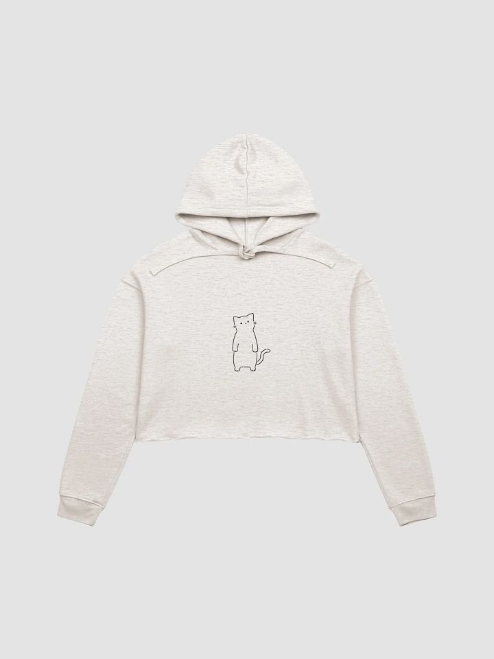 Cute Cartoon Cat Cropped Hoodie product image (1)
