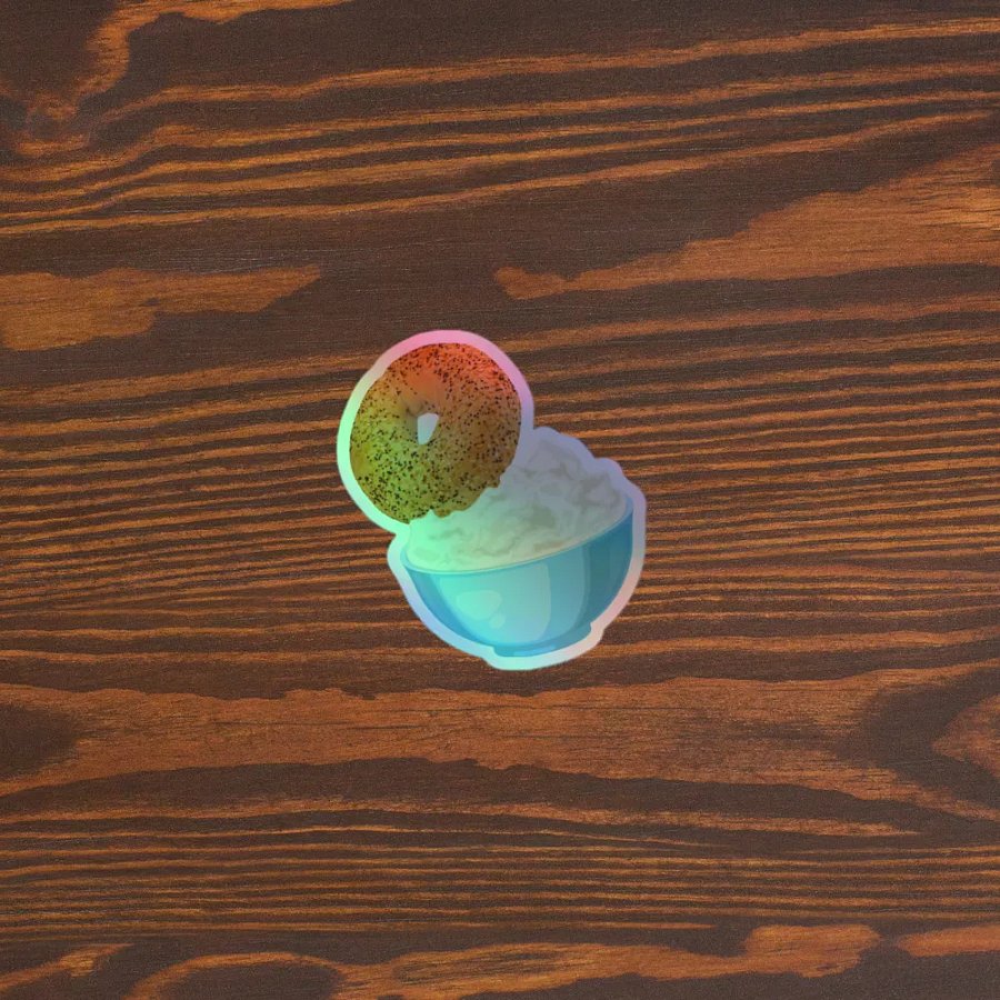 Small Bagel Dip Holo Sticker product image (5)