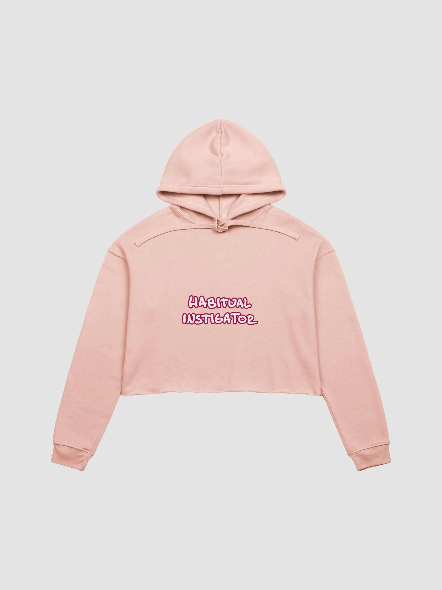 HABITUAL INSTIGATOR (lined design, #A6073C) fleece cropped hoodie product image (10)