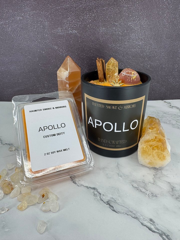 Apollo Crystal Deity Candle product image (1)