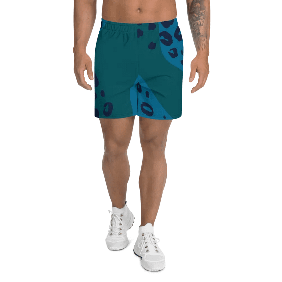 Flowing Blue Leopard Athletic Shorts product image (1)