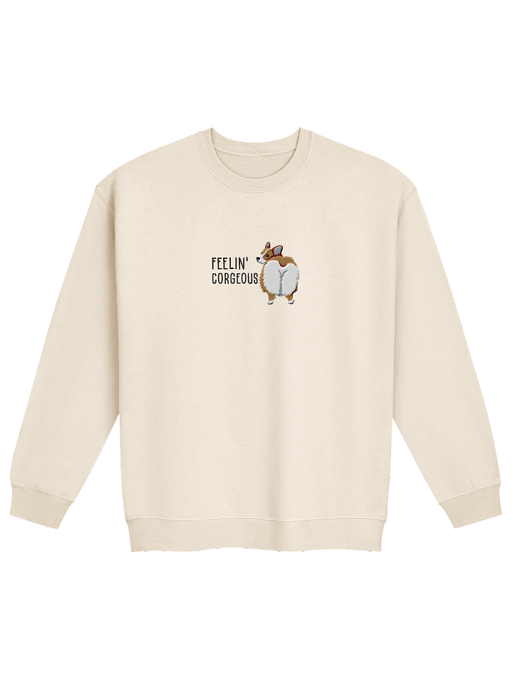 Feelin' Corgeous Sweatshirt (Embroidered) of a Pembroke Welsh Corgi(Tan) product image (21)